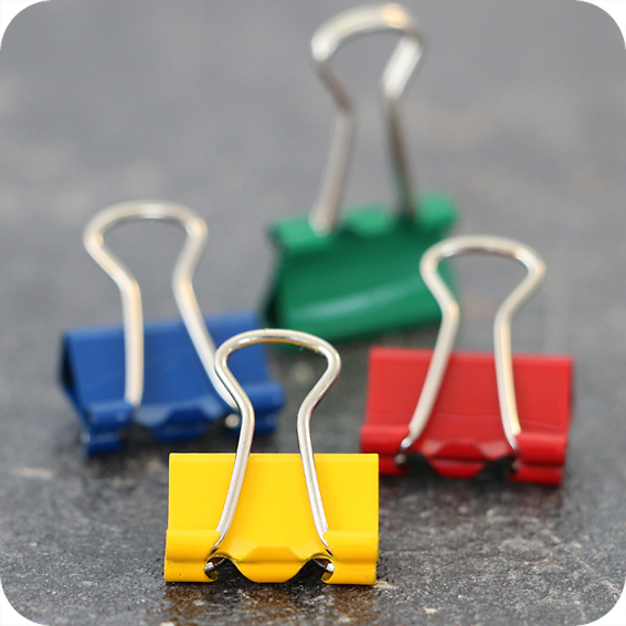 FoldbackKlammern in Sonderfarben