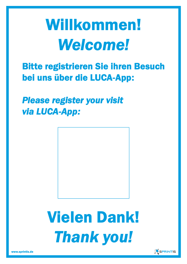 Corona QR Code Poster Luca App