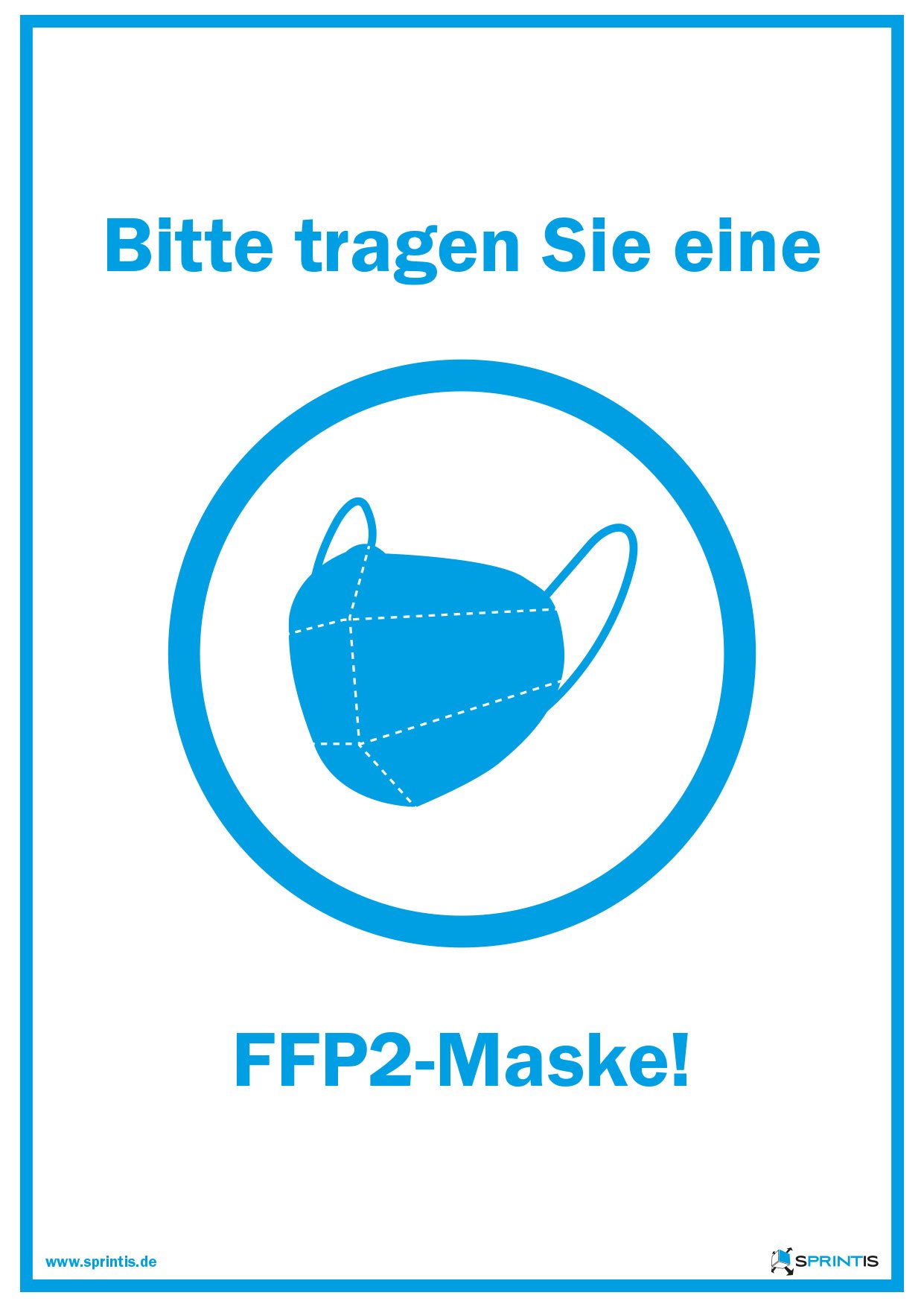 Plakat FFP2-Maske in A5, A4