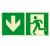 Fluchtwegschild abwärts Icon