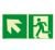 Fluchtwegschild links aufwärts Icon