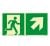Fluchtwegschild rechts aufwärts Icon