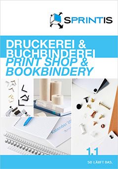 Titelbild SPRINTIS Katalog Druckerei und Buchbinderei 1.1
