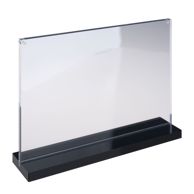 magnetischer T-Aufsteller mit schwarzem Sockel Querformat | A4 210 x 297 mm