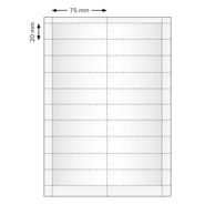 Druckbogen, blanko Profil 20, 75 x 20 mm 