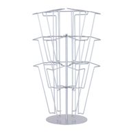 Tischprospekthalter JACKSON, drehbar, Metall, silber, 9 x A4 