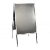 Kundenstopper A1 Outdoor SOLID-STOP 25 mm | Gehrung  | silber 
