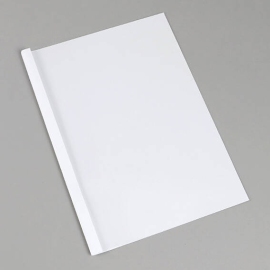 Thermobindemappe A4, Karton, bis 150 Blatt, weiß 15 mm