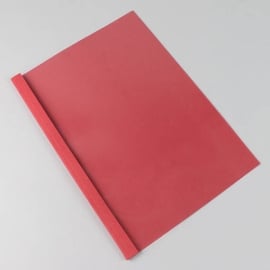 Thermobindemappe A4, Lederkarton, 60 Blatt, rot | 6 mm | 250 g/m²