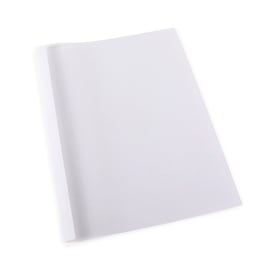 Thermobindemappe A4, Lederkarton, 40 Blatt, weiß | 4 mm | 250 g/m²