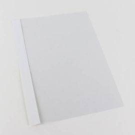 Einbanddeckel Folie A4, NOBLESS, Kartonleiste mit Aufschlag-Rille weiß/transparent