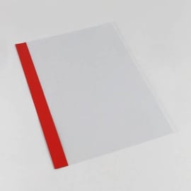 Einbanddeckel Folie A4, NOBLESS, Kartonleiste mit Aufschlag-Rille transparent