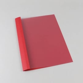 Ösenmappe A4, Lederkarton, 65 Blatt, rot | 6 mm