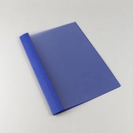 Ösenmappe A4, Lederkarton, 65 Blatt, blau | 6 mm