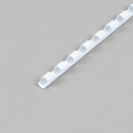 Plastikbinderücken A4, rund 6 mm | weiß