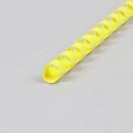 Plastikbinderücken A4, rund 10 mm | gelb