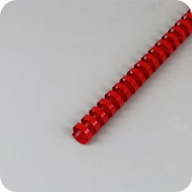 Plastikbinderücken A4, oval 22 mm | rot
