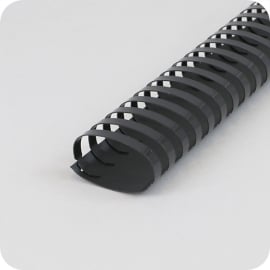 Plastikbinderücken A4, oval 51 mm | schwarz