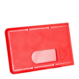 Scheckkartenhüllen Hartplastik mit Daumenaussparung, rot 