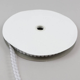 Klettpunkte auf Rolle, Haken und Flausch einzeln 10 mm | weiß | Flausch