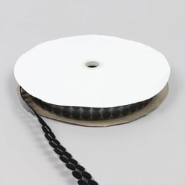 Klettpunkte auf Rolle, Haken und Flausch einzeln 13 mm | schwarz | Flausch