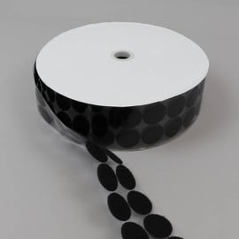Klettpunkte auf Rolle, Haken und Flausch einzeln 33 mm | schwarz | Haken