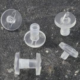 Kunststoffbuchschrauben, 10 mm | transparent