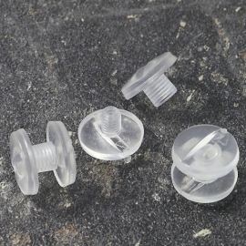 Kunststoffbuchschrauben, 5 mm | transparent