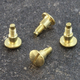 Schlitzschrauben für Buchschrauben, 7,5 mm, mit 5 mm Verlängerung, vermessingt 