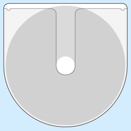 CD-Taschen, selbstklebend, unten rund, transparent 
