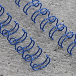 Drahtbinderücken 3:1, DIN A4 6,9 mm (1/4") | blau