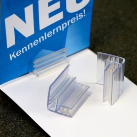 Kartenhalter 18 x 25 mm, L-Form, transparent 