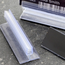 Kartenhalter 75 x 25 mm, flexibel, magnetisch 