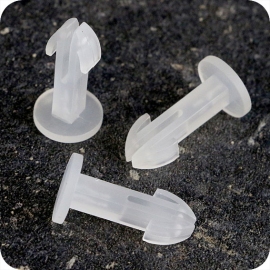 Steckknöpfe aus Kunststoff, transparent 12 mm