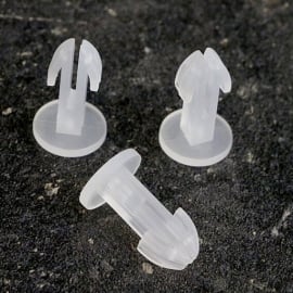 Steckknöpfe aus Kunststoff, transparent 