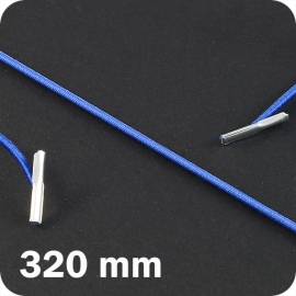 Gummizugschnüre 320 mm mit 2 Splinten, mittelblau 