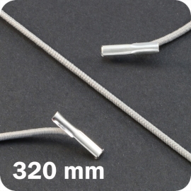 Gummizugschnüre 320 mm mit 2 Splinten, grau 