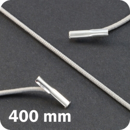 Gummizugschnüre 400 mm mit 2 Splinten, grau 