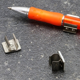 Stifthalter, aus Metall, selbstklebend, vernickelt 