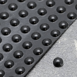 Elastikpuffer, Halbkugel, selbstklebend 6.4 mm | schwarz