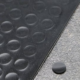 Elastikpuffer, Scheibe, selbstklebend 8 mm | schwarz