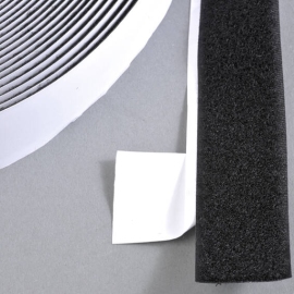 Flauschband selbstklebend auf Rolle mit 25 m 25 mm | schwarz