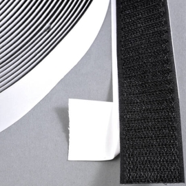 Hakenband selbstklebend auf Rolle mit 25 m 30 mm | schwarz