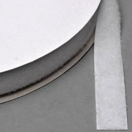 Klettband zum Nähen, Flausch (Rolle mit 25 m) 16 mm | weiß