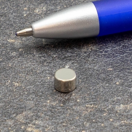 Scheibenmagnete aus Neodym, 6 mm x 4 mm, N45 