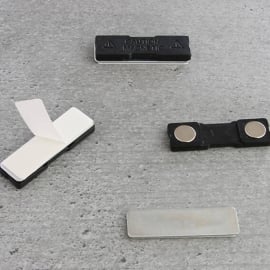  Magnet für Namensschilder, selbstklebend 45 x 13 mm | 2 Magnete