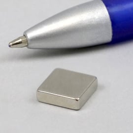 Quadermagnete aus Neodym, vernickelt 10 x 10 mm | 3 mm