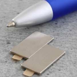 Quadermagnete aus Neodym, selbstklebend, vernickelt 20 x 10 mm | 1 mm