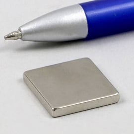 Quadermagnete aus Neodym, vernickelt 20 x 20 mm | 3 mm