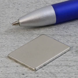 Quadermagnete aus Neodym, vernickelt 25 x 19 mm | 1.5 mm